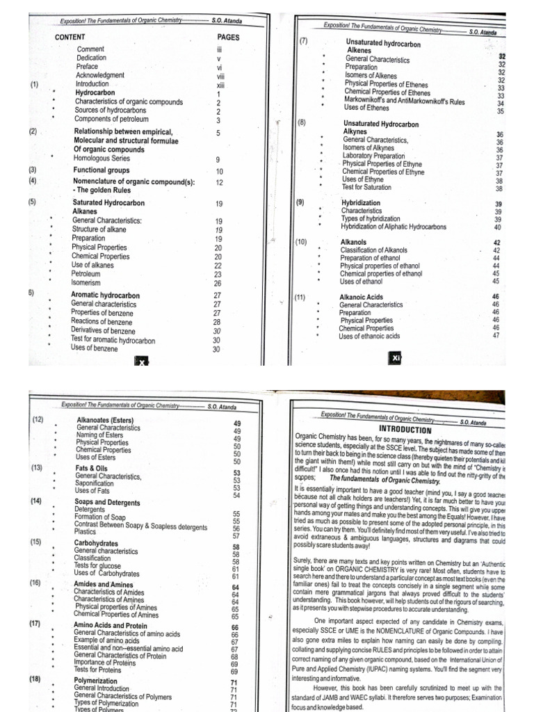 The Fundamentals of Organic Chemistry | PDF