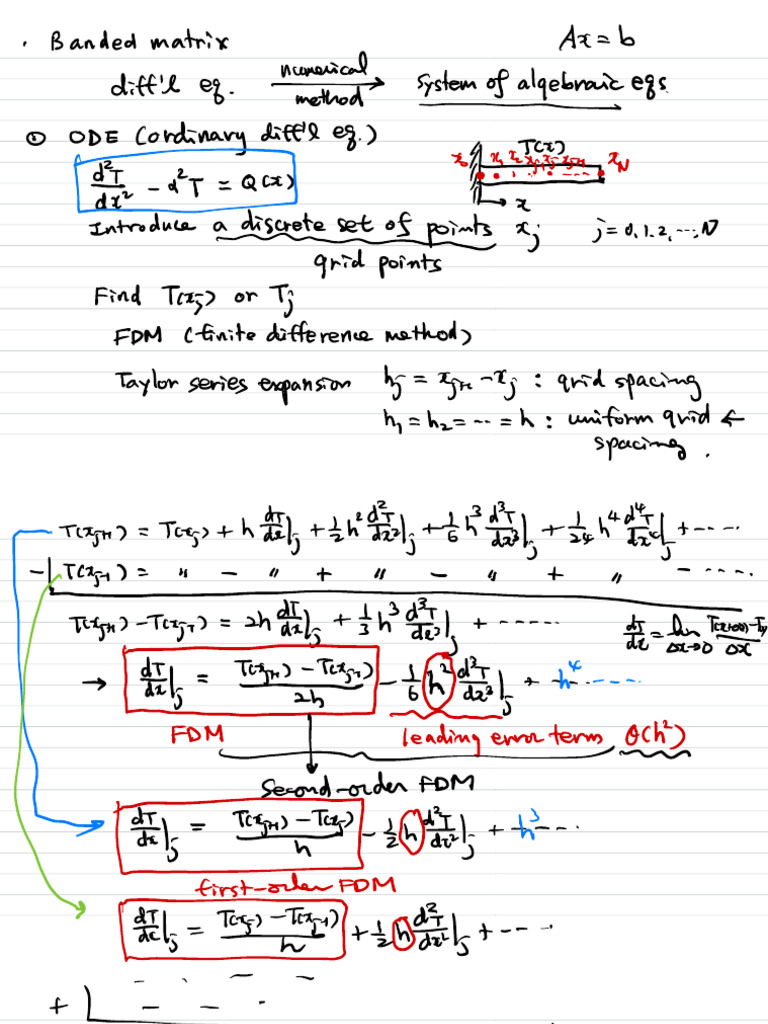 Banded Matrix and FDM Techniques | PDF | Mathematical Objects ...