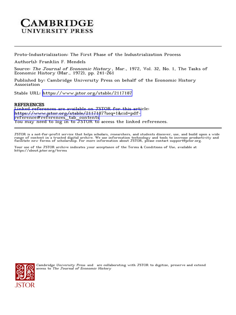 Understanding Proto-Industrialization | PDF | Labour Economics ...