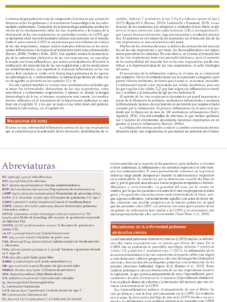 Farmacología Pulmonar Roose | PDF