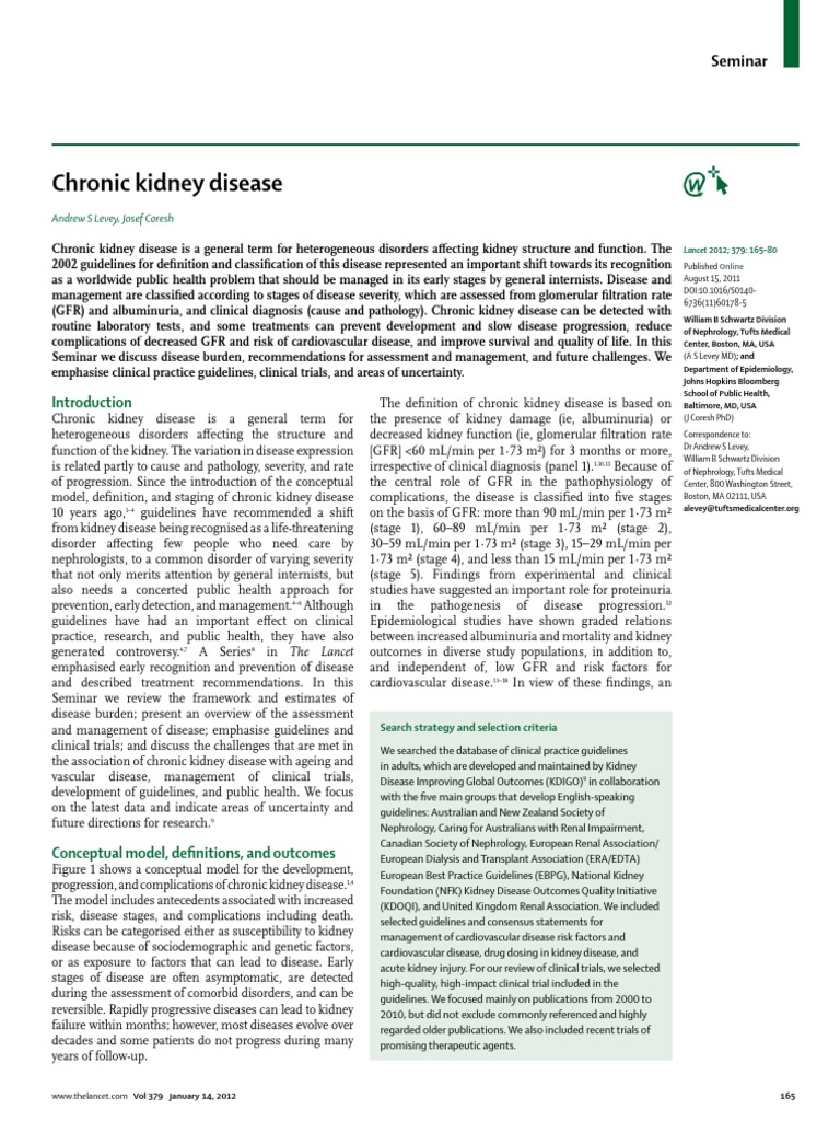 Chronic Kidney Disease | PDF