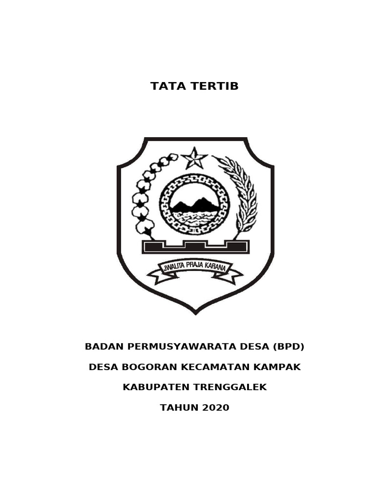 Tata Tertib Bpd Baru Pdf