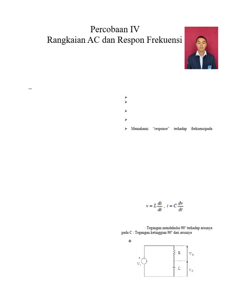 Pengukuran Tegangan Rangkaian RC dan RL | PDF