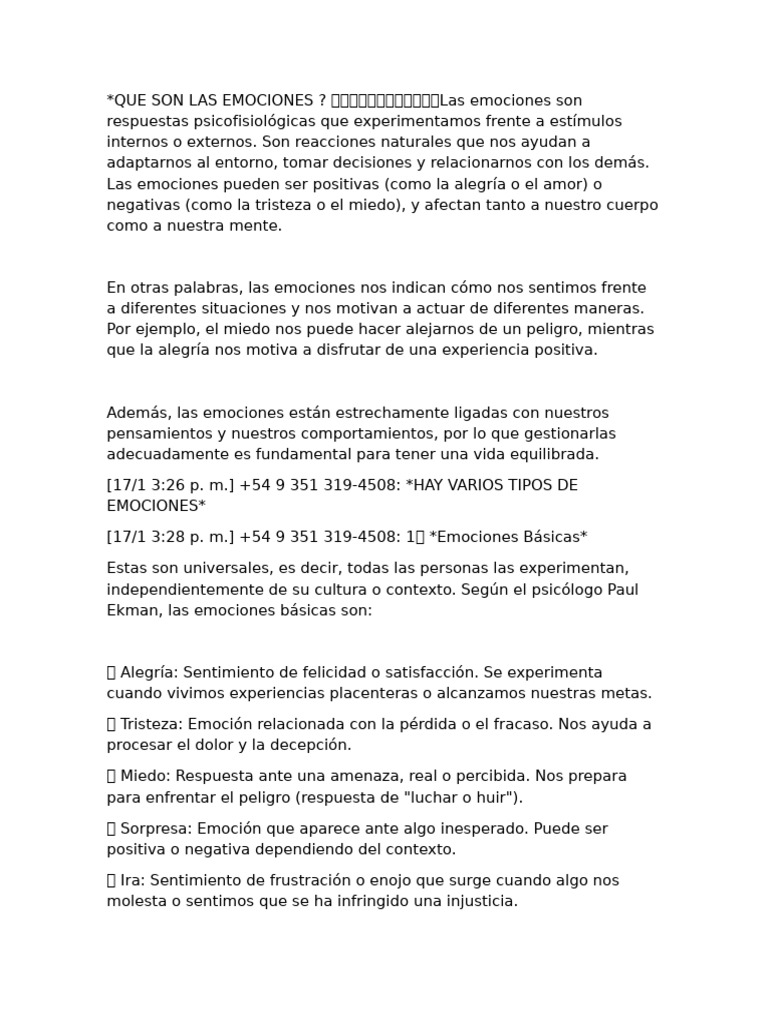 Comprendiendo las emociones y su impacto | PDF | Las emociones | Estrés ...