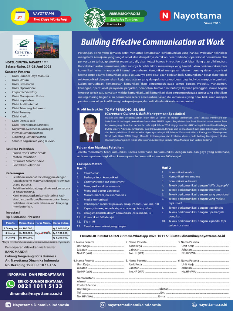 Nayottama Workshop Effective Communication | PDF