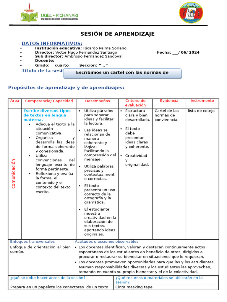 Normas de Convivencia en el Aula | PDF | Evaluación | Aprendizaje