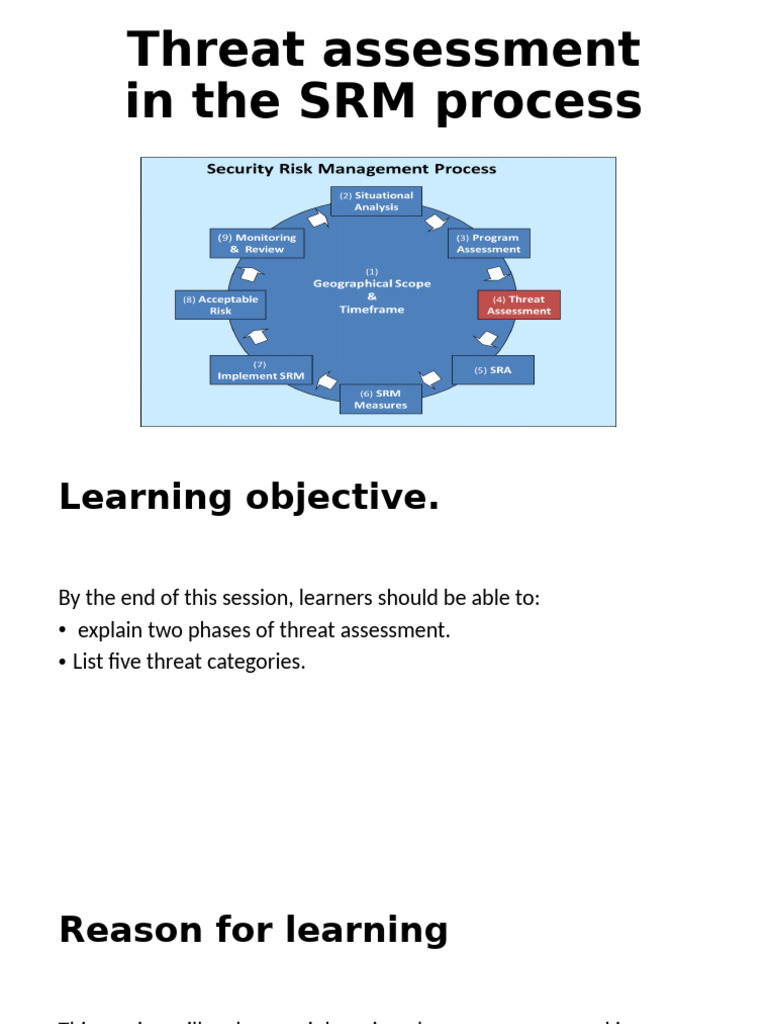 Threat Assessment in Security Risk Management | PDF