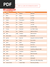 Bài tập Anh 8 Global  Unit 12