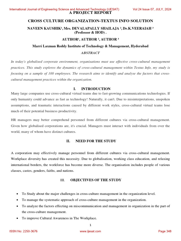 Cross-Cultural Management in Textus Info | PDF | Social Psychology