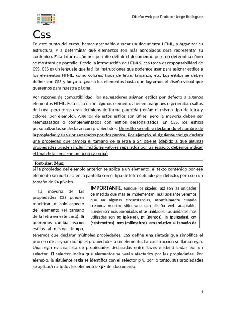 Introducción a CSS para Diseño Web | PDF | HTML | Programación de ...