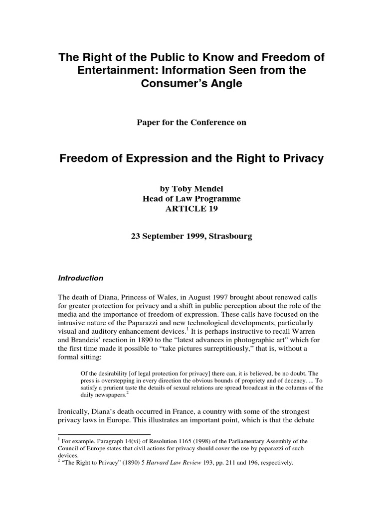 Freedom of Information Foi vs. Privacy | PDF | Privacy | Freedom Of Speech
