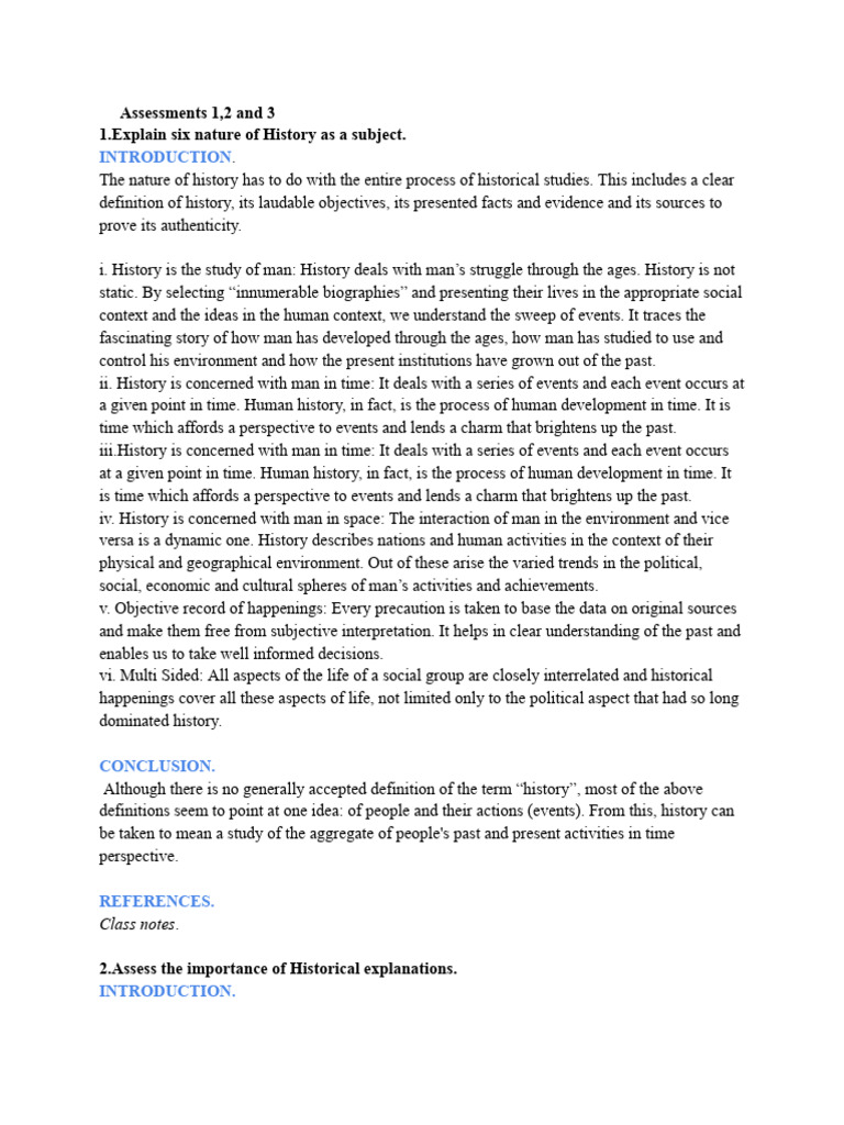 Importance of History and Evaluation | PDF | Teaching Method | Learning