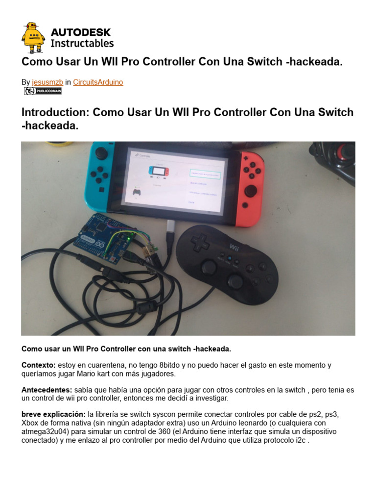 Como Usar Un WII Pro Controller Con Una Switch -hackeada. _ 4 Steps ...