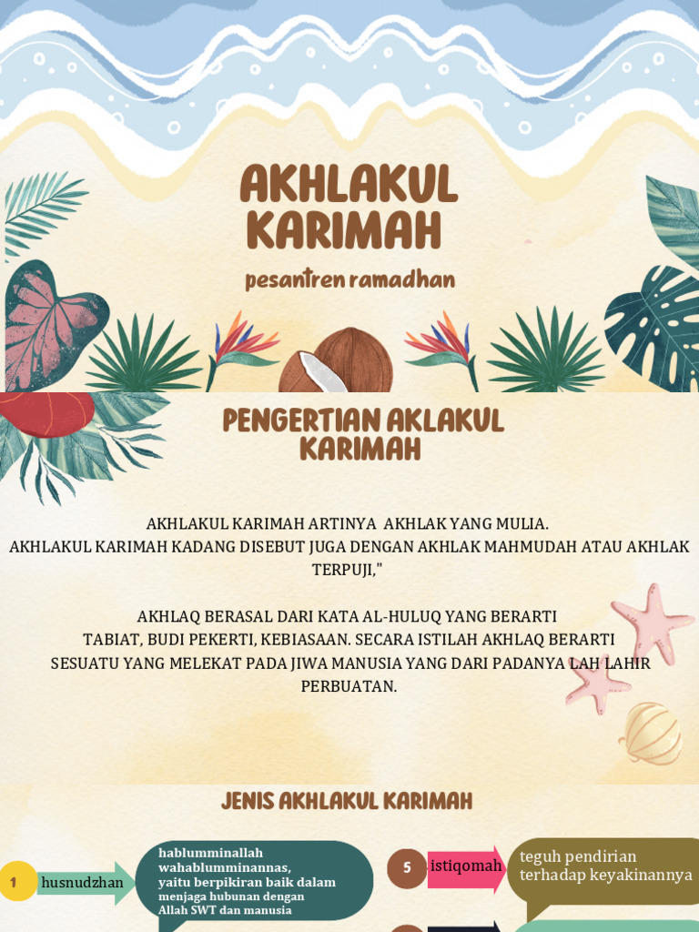 Memahami Akhlakul Karimah dalam Islam | PDF