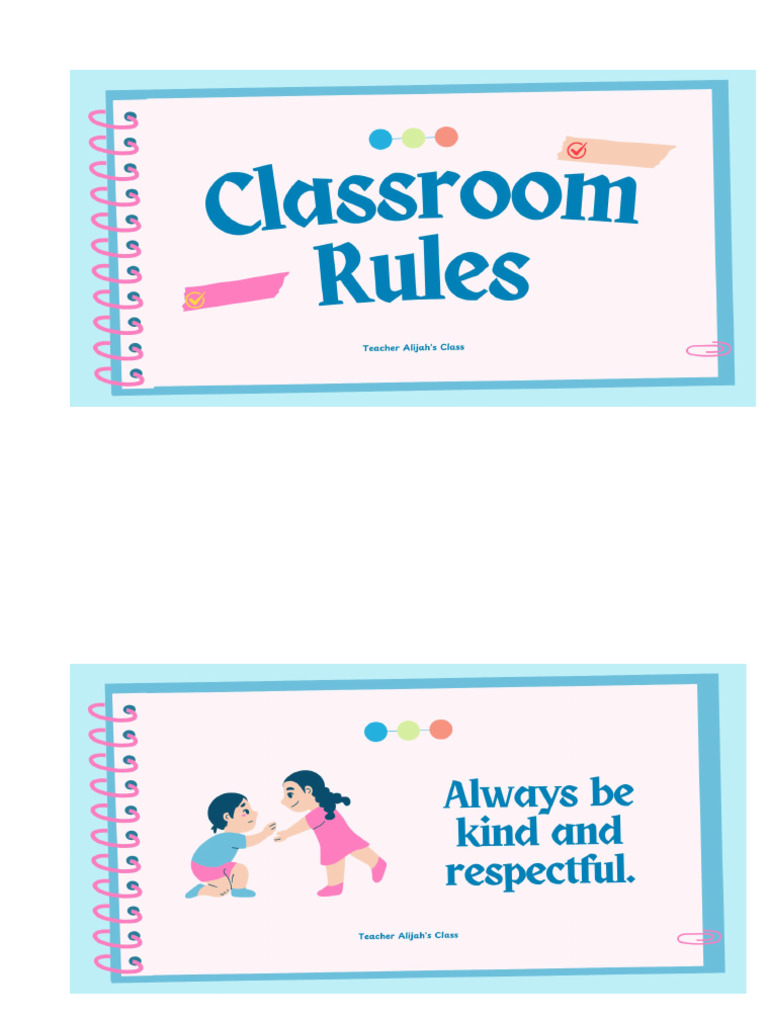 Classroom Rules | PDF