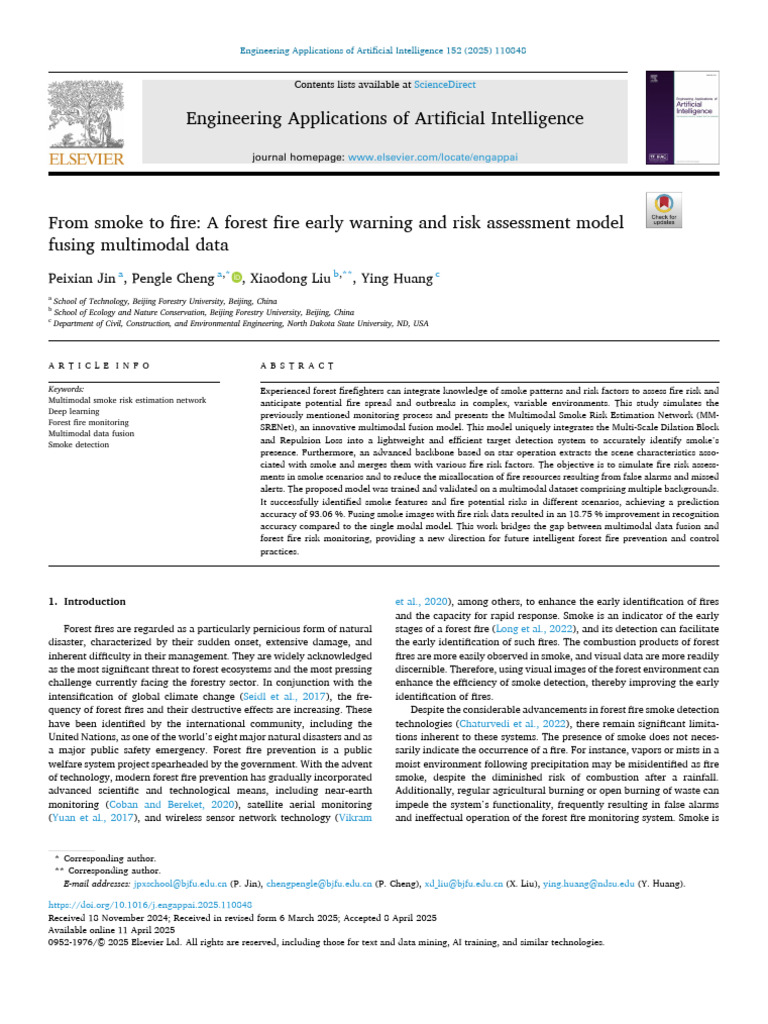 Forest Fire Risk Assessment Model | PDF | Wildfire | Fires