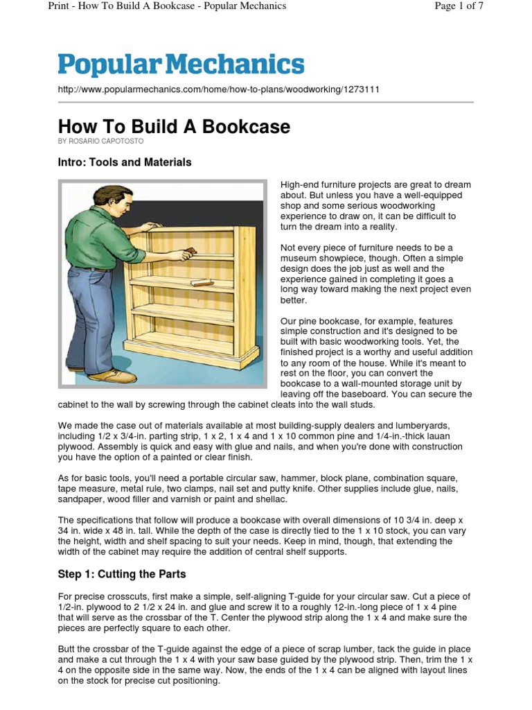 Build Bookcase | PDF | Cabinetry | Woodworking