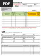 Health & Safety Risk Assessment Form | PDF | Risk | Occupational Safety ...