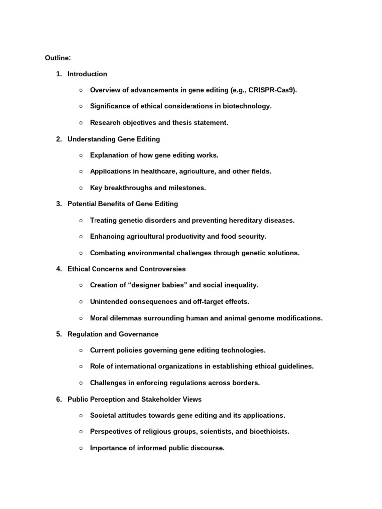 Ethical Implications of Gene Editing | PDF