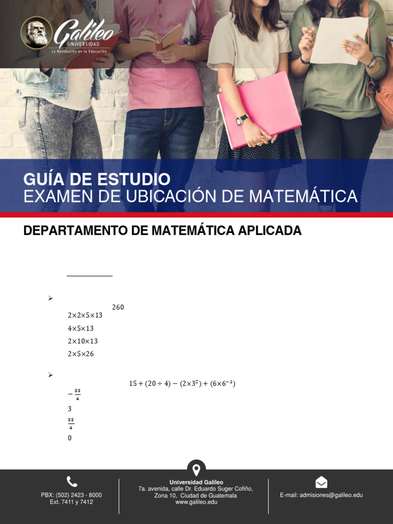 Guía de Estudio: Examen de Matemáticas | PDF | Proposición | Matemáticas