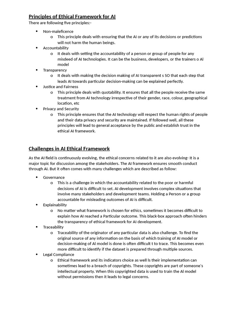 Ethical Framework For AI | PDF | Artificial Intelligence | Intelligence ...
