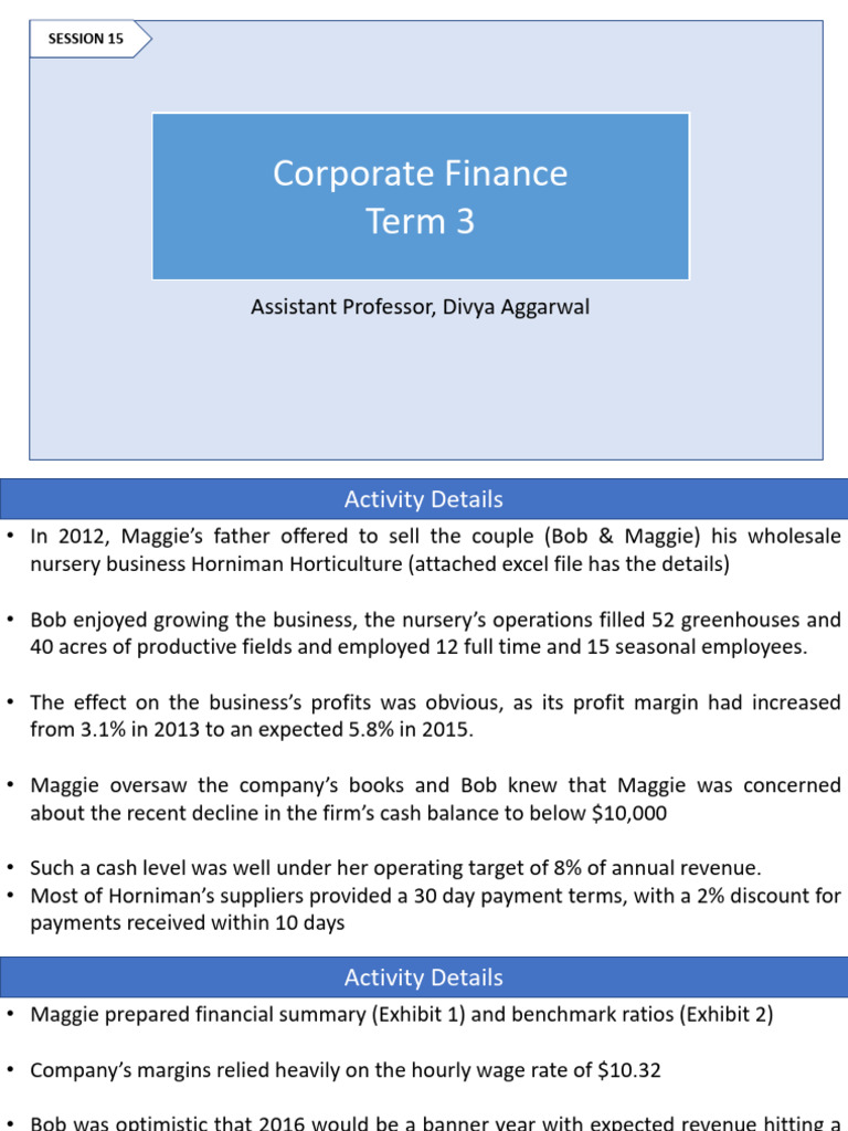 WC Class Activity Details | PDF