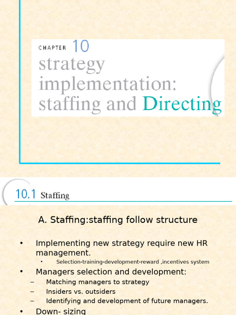 Staffing and Management Strategies Guide | PDF | Business | Business ...