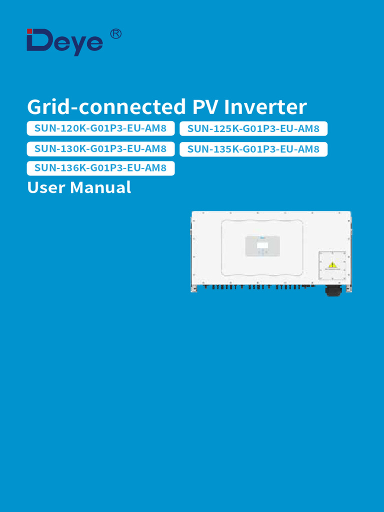 Grid-Connected PV Inverter User Manual | PDF | Power Inverter | Solar Panel