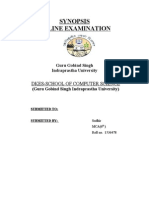 Synopsis Online Examination: Dkes-School of Computer Science