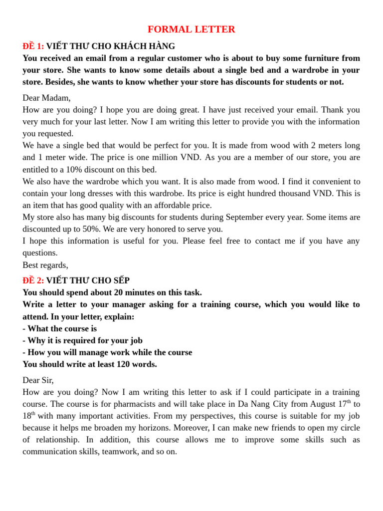 Formal Letter | PDF