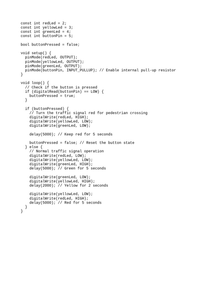 Arduino Project Code | PDF image.