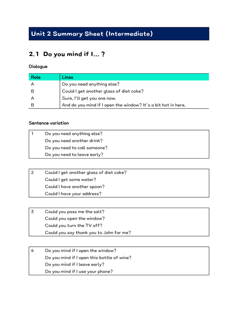 Unit+2+Summary+Sheet+(Int) | PDF