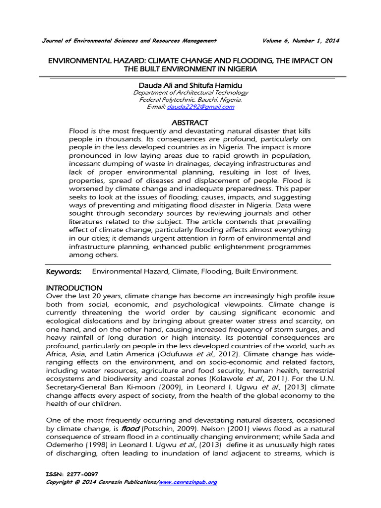 impact of built enviroment on flooding | PDF | Flood | Climate Change