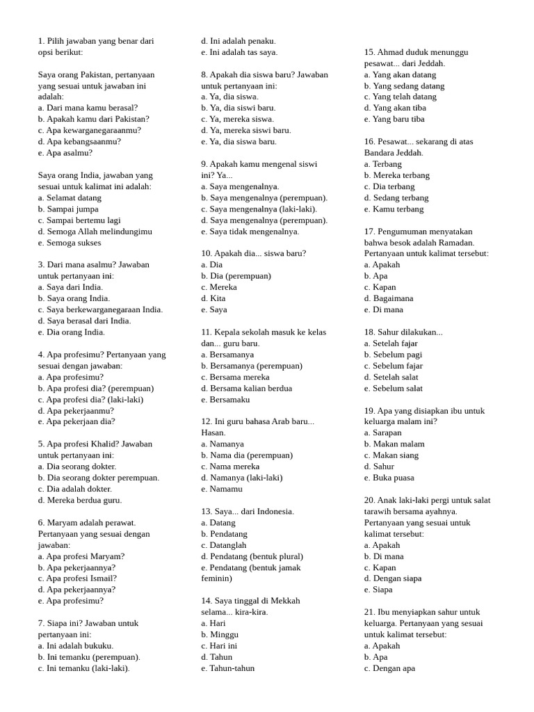 Arti BAhasa Arab | PDF