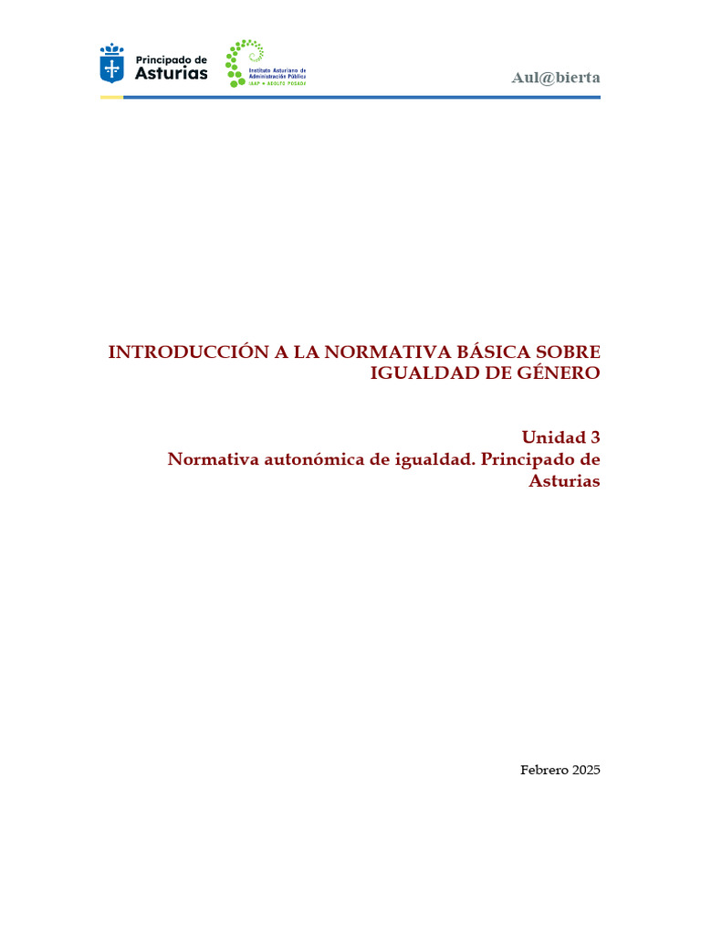 UD 3 Normativa Igualdad Principado | PDF | Estudios de género ...