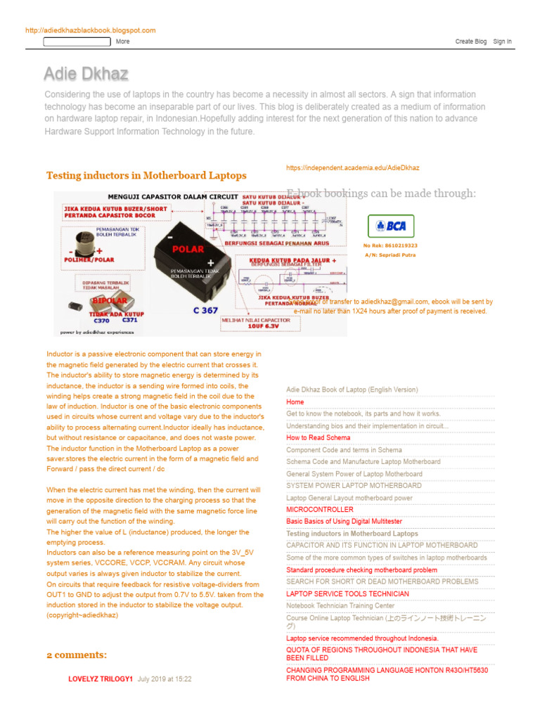 Adie Dkhaz - Testing Inductors in Motherboard Laptops1 | PDF | Inductor ...