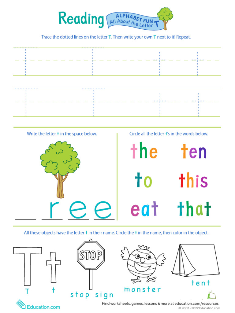 Reading All About Letter T | PDF