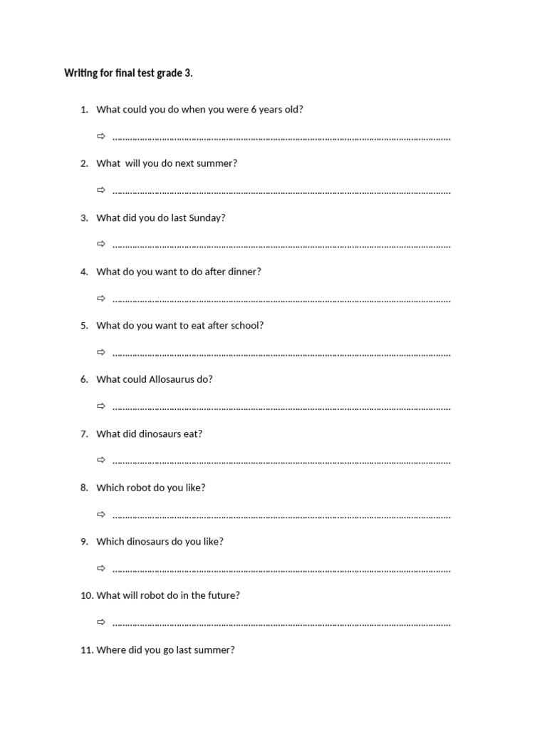 Grade 3 Writing Prompts Guide | PDF