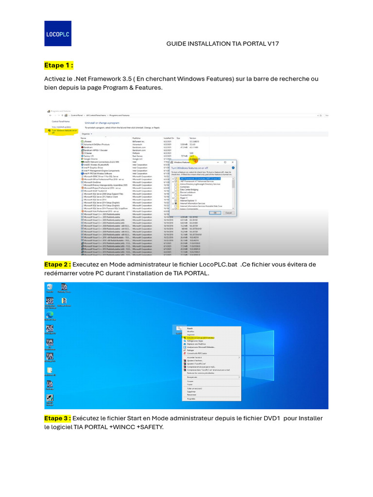 Guide d'installation de TIA Portal V17 | PDF