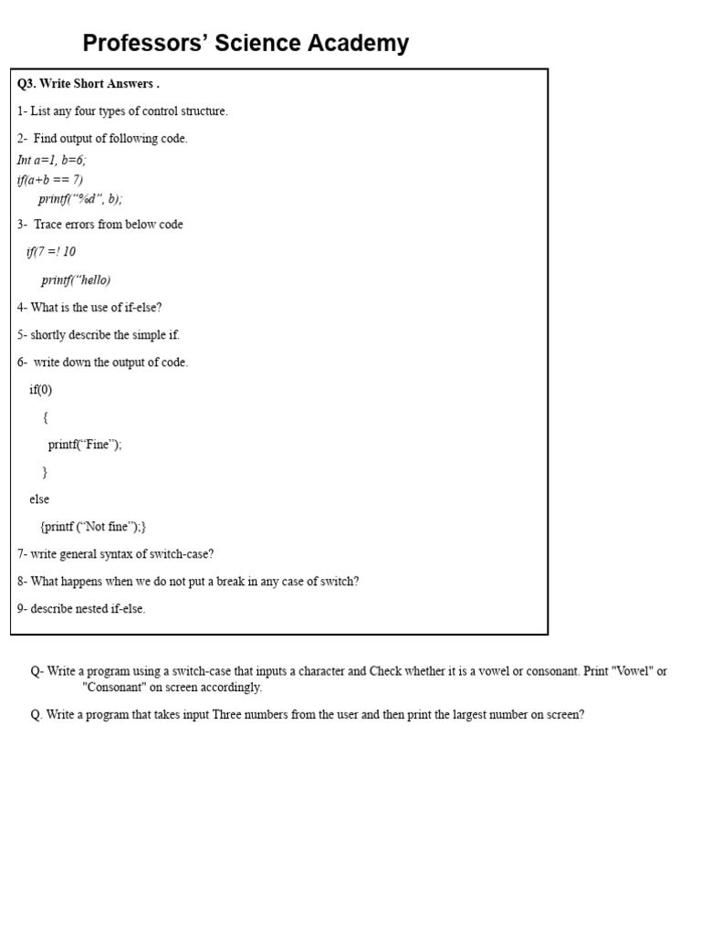 Chapter 11 Computer Science Q&A | PDF | Control Flow | Software Engineering