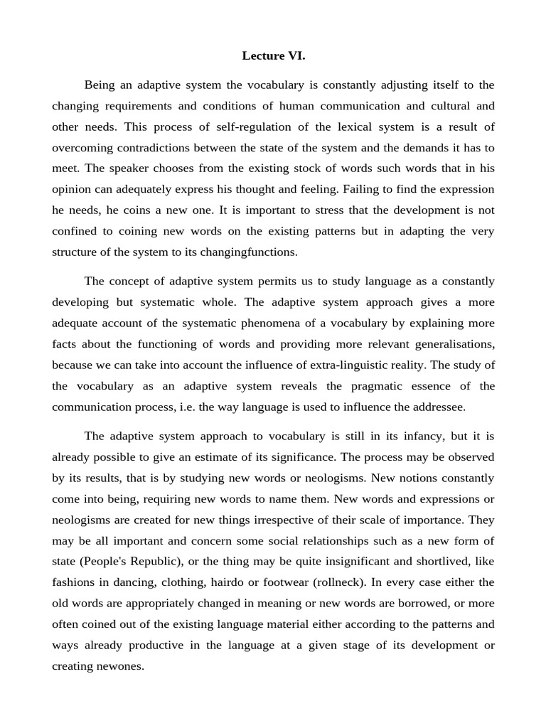 Understanding Vocabulary as an Adaptive System | PDF | Semantics | Word