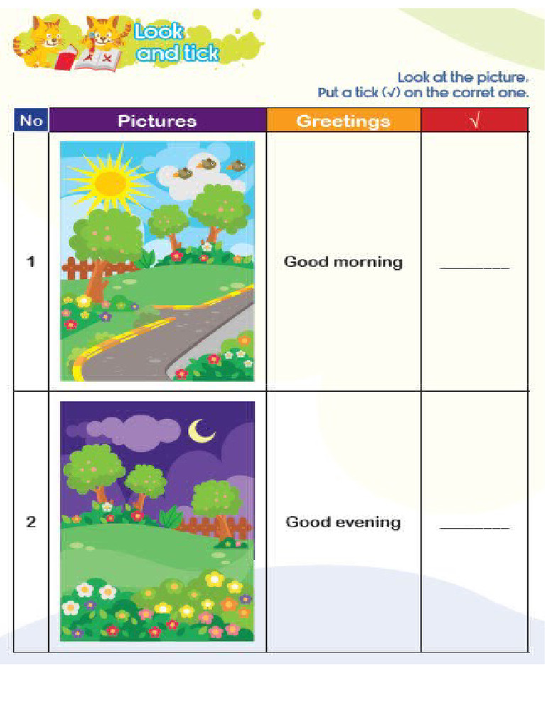 LKPD KELAS 1 Good Morning | PDF