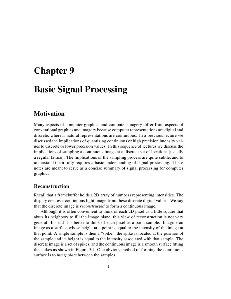Basic Signal Processing: Motivation | PDF | Sampling (Signal Processing ...