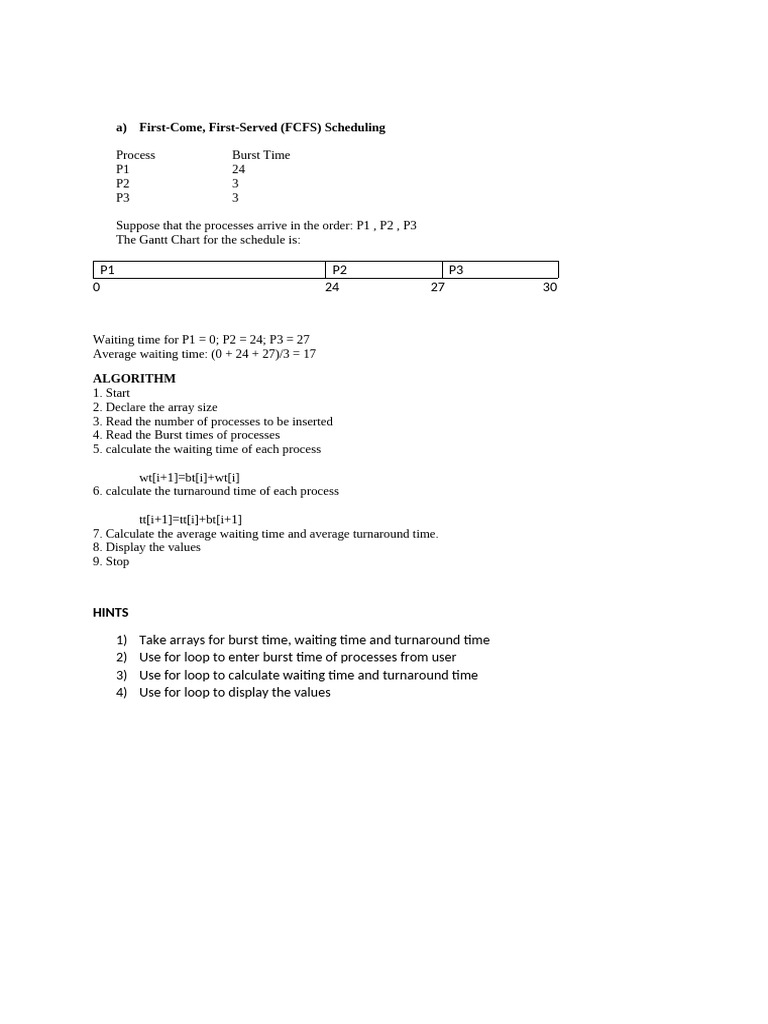 Process Scheduling Algorithms Explained | PDF | Computer Programming ...