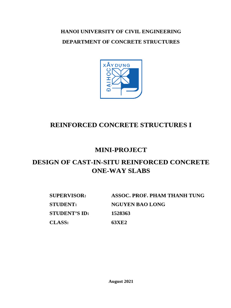 Design of One-Way Reinforced Concrete Slabs | PDF | Beam (Structure ...