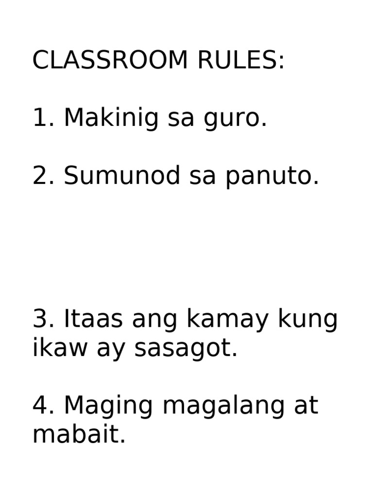 Classroom Rules | PDF