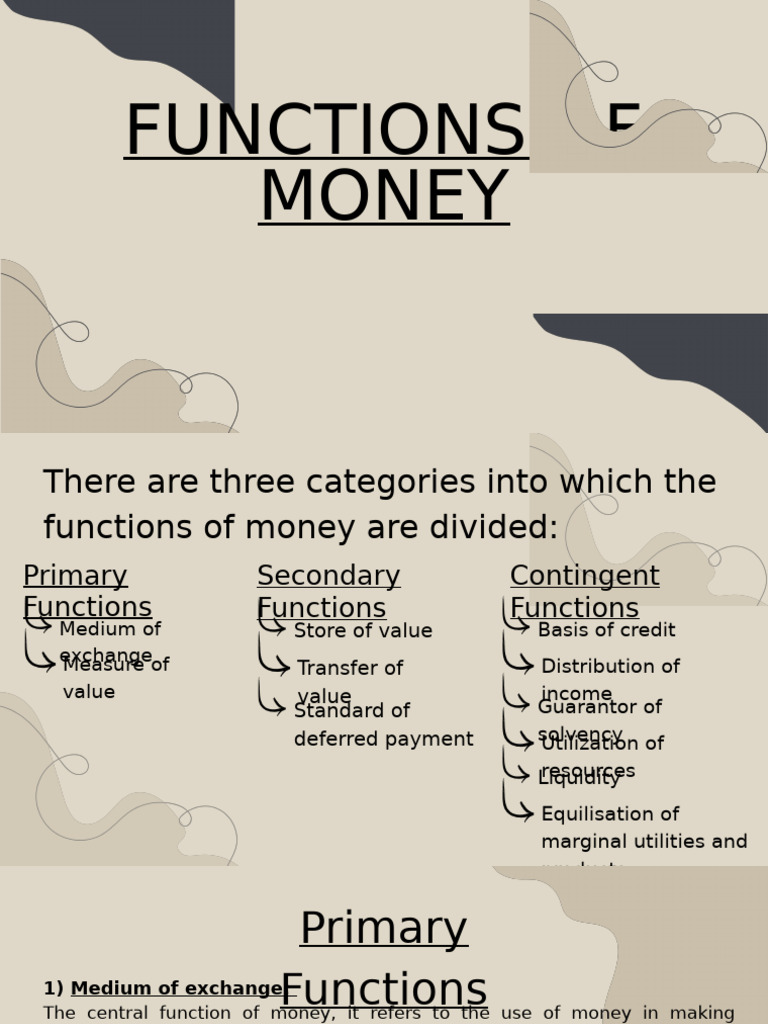 Functions of Money Explained | PDF | Money | Value (Economics)