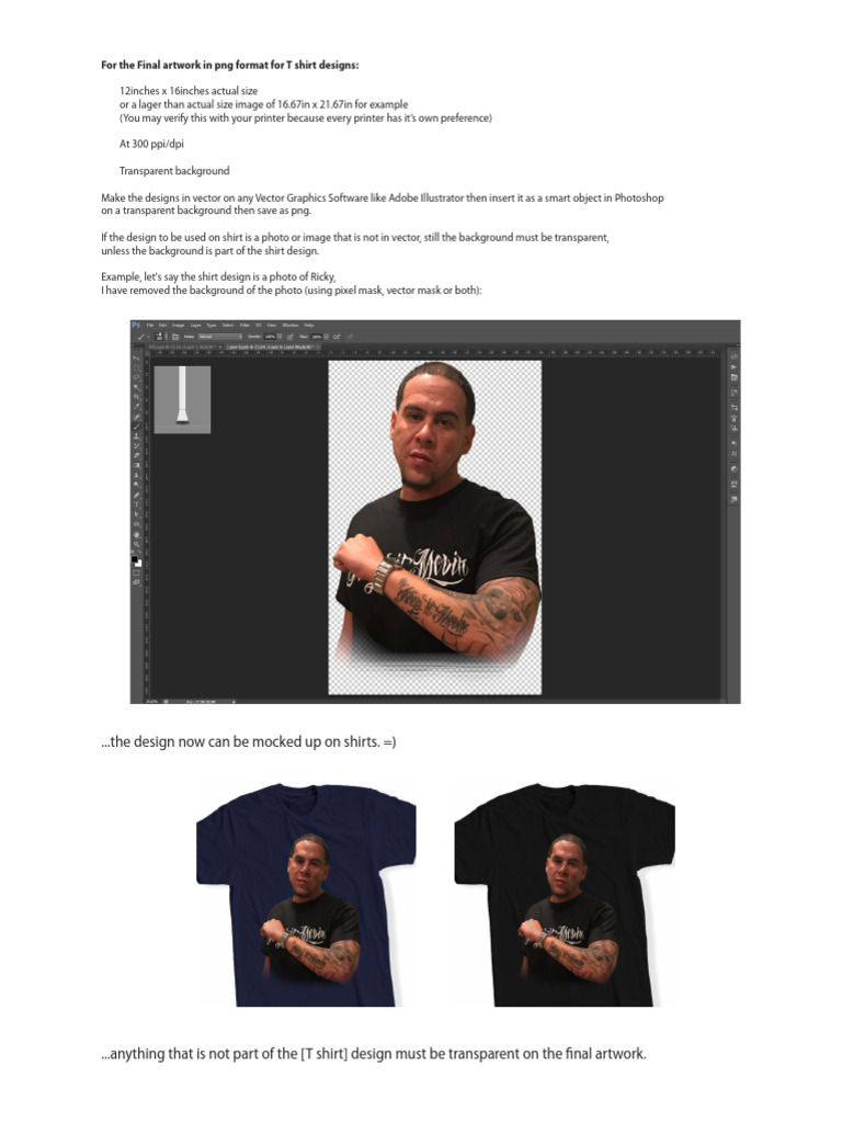 T-Shirt Design PNG Specifications | PDF