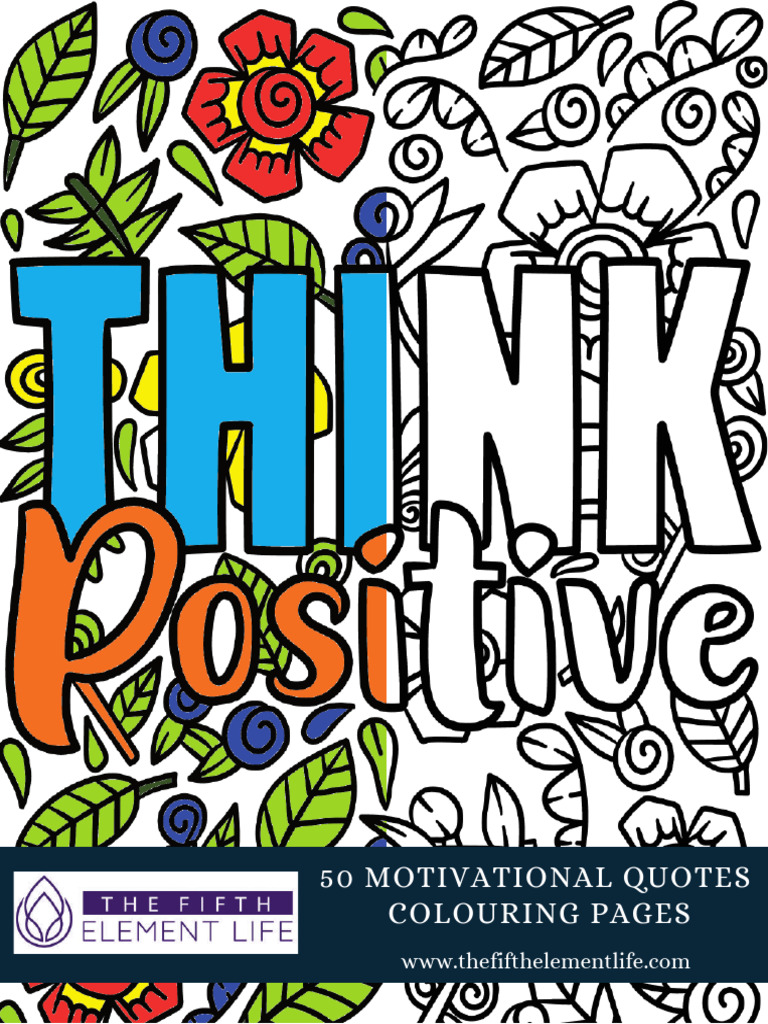 Motivational Quotes Coloring Pages PDF | PDF