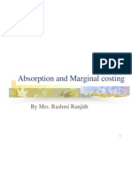 Absorption and Marginal Costing